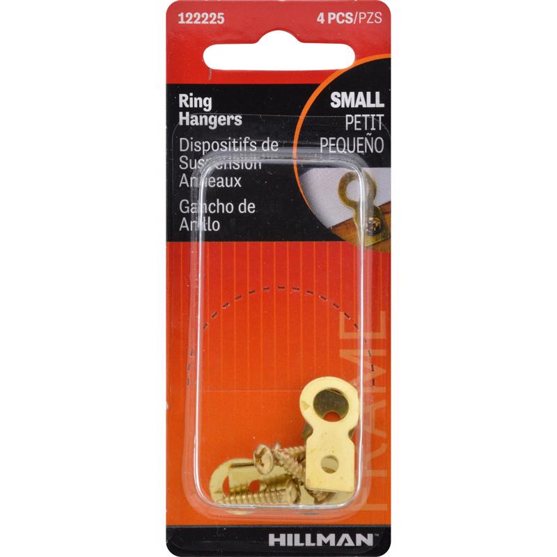 Emery Jensen flat ring hanger for mirrors and pictures, small size, metal wall mounting hardware for secure hanging.