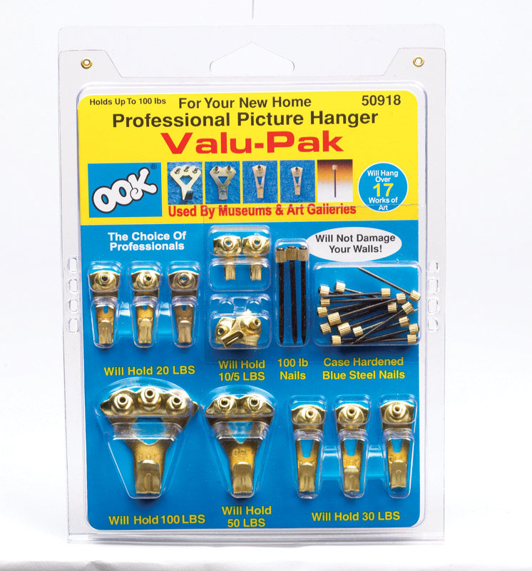 Emery Jensen picture hangers Valu Pak for mirrors and artwork, featuring durable hooks and hanging hardware for secure mounting.