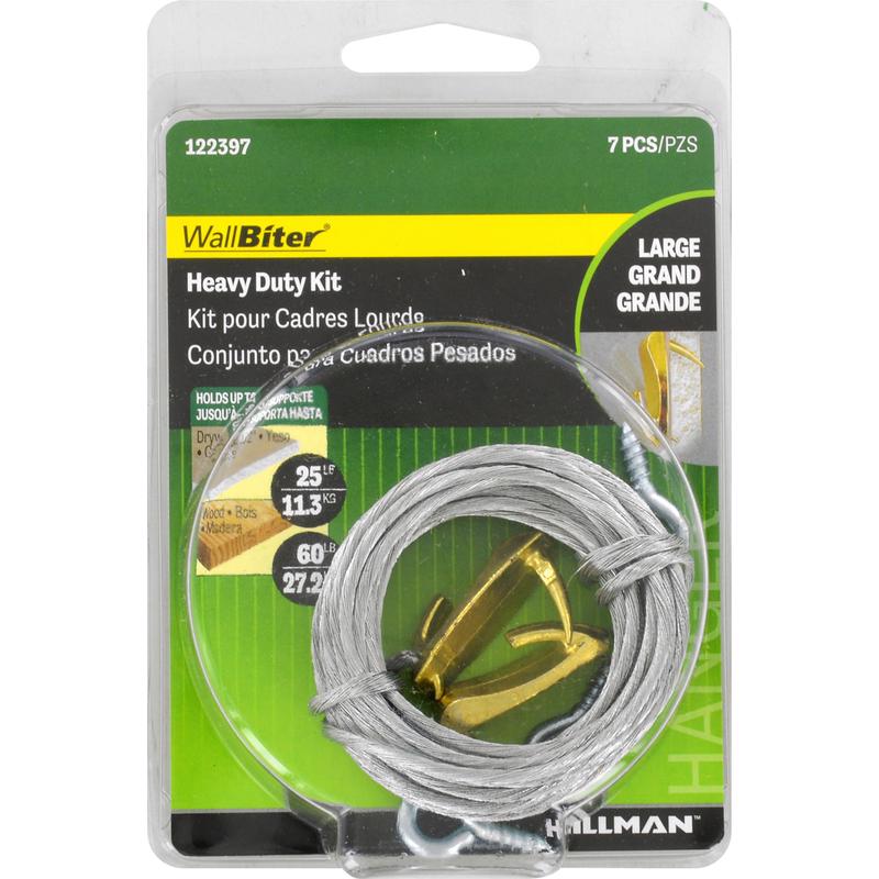 Emery Jensen medium-duty mirror and picture hangers kit with hardware for secure wall mounting.