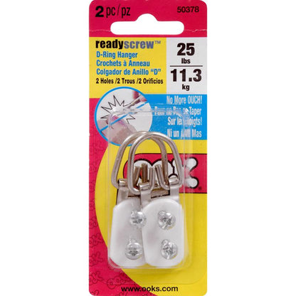 Emery Jensen ring hanger with two holes for mirror or picture hanging, durable metal wall hook on a white background