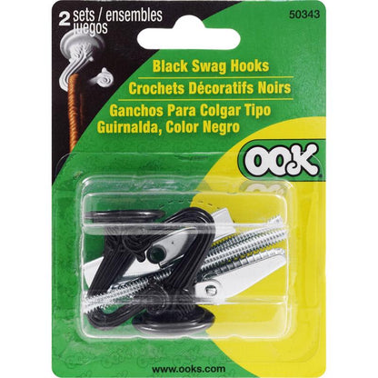 Emery Jensen SWAG HOOK BLACK mirror and picture hangers for secure wall mounting.