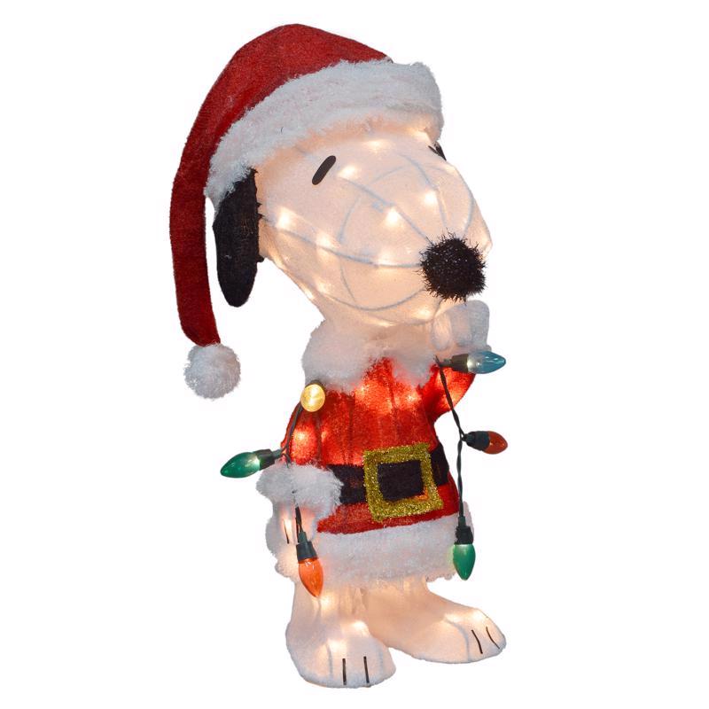 Emery Jensen 2ft Snoopy Christmas outdoor decoration, festive yard decor featuring a Snoopy figure for holiday display.