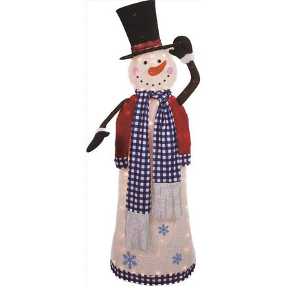 Emery Jensen 5ft snowman yard decor for outdoor Christmas holiday decoration, featuring a festive snowman figure perfect for lawn display