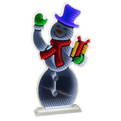Emery Jensen YRD DCR Infinity Snowman outdoor Christmas decoration, 31-inch tall, festive winter holiday decor for outdoor display