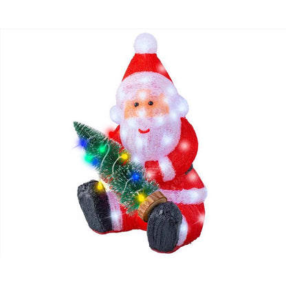 Emery Jensen YRD DCR LED Santa outdoor Christmas decoration, 20-inch festive holiday outdoor decor with bright LED lights.
