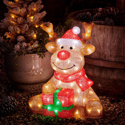 Emery Jensen YRD DCR Reindeer LED outdoor Christmas decor, 18-inch festive reindeer with bright LED lights for holiday display