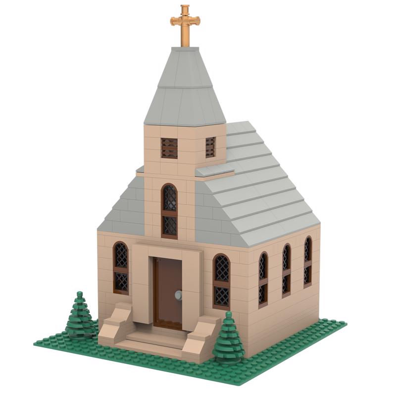 Emery Jensen church block set with 347 building pieces for model construction, including various building accessories.