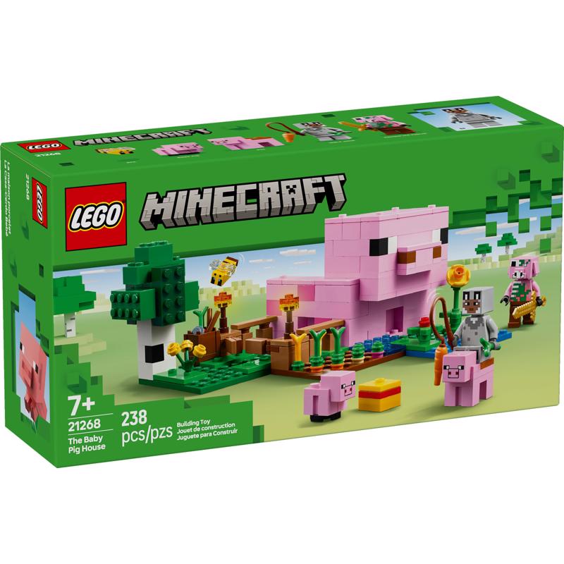LEGO Baby Pig HS model building kit by Emery Jensen, showing a detailed baby pig figure made of colorful LEGO bricks.
