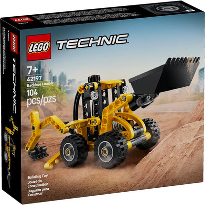 Emery Jensen LEGO Backhoe Loader model building kit with detailed plastic construction pieces and realistic backhoe attachment.