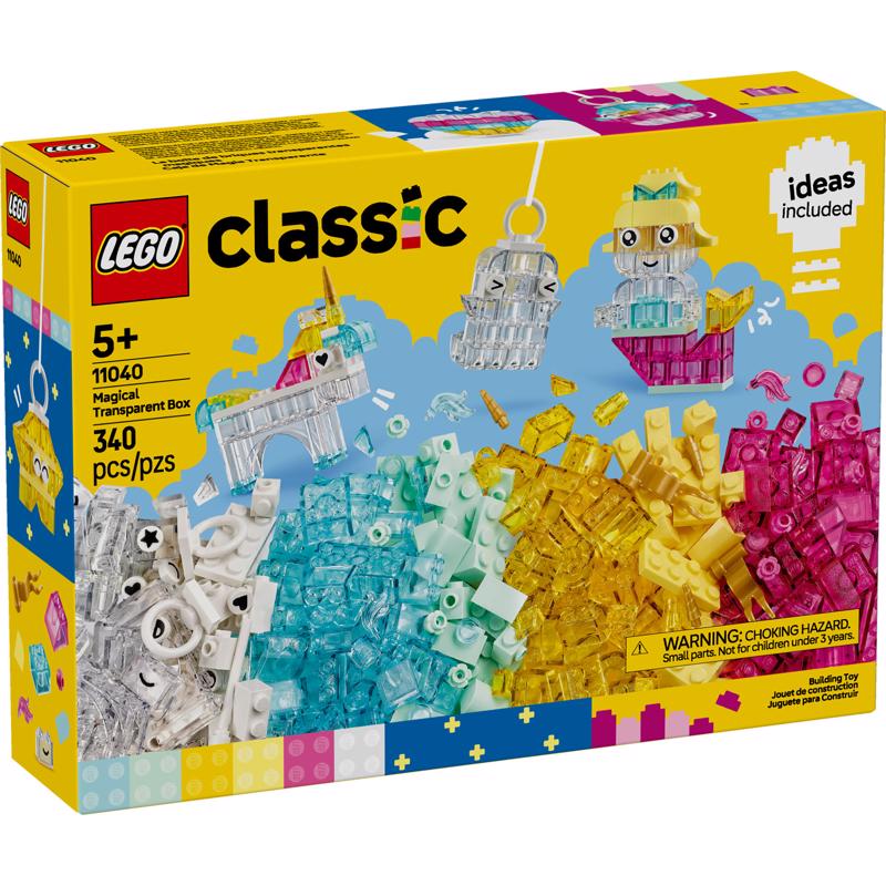 LEGO MGCL transparent storage box by Emery Jensen, ideal for organizing building kits and accessories.