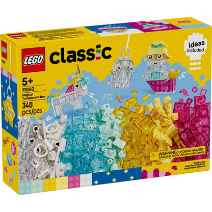 LEGO MGCL transparent storage box by Emery Jensen, ideal for organizing building kits and accessories.