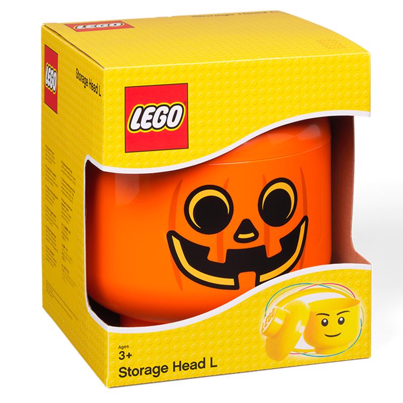 Emery Jensen LEGO Storage HD L Pumpkin model building kit with orange pumpkin-shaped container and accessories for organization.