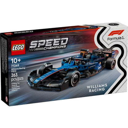 Emery Jensen LEGO WLMS RCNG FW46 model building kit with accessories, detailed construction components and vibrant colors.