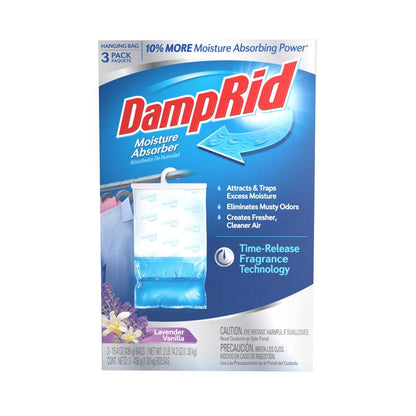 Emery Jensen Damprid moisture control hang bag set with 4 packs to reduce humidity and prevent mold in indoor spaces.