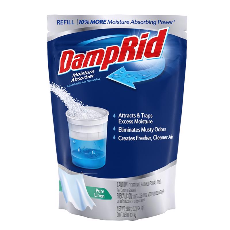 Emery Jensen Damprid Moisture Control Refill Linen 44oz, pack of 3, designed to reduce humidity and prevent mold in indoor spaces.