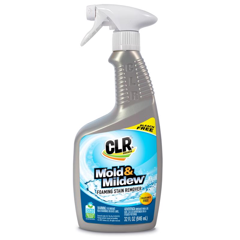 Six 32 oz bottles of Emery Jensen CLR Mold and Mildew Control for cleaning and removing mold and mildew from surfaces.