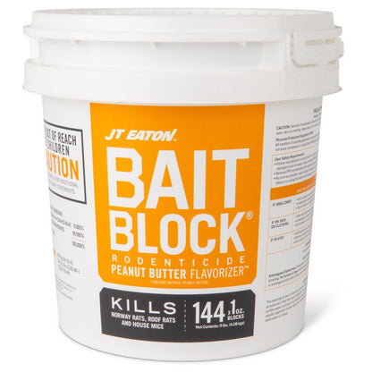 Emery Jensen Bait Block PB for mole and gopher traps, 144-pack, natural bait blocks for pest control, shown in the image.