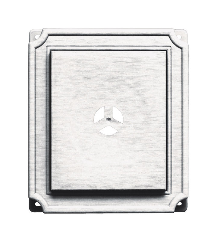 White 7x8-inch Emery Jensen mounting block made of durable material for outdoor use, with a clean, rectangular design.