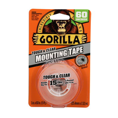 GORILLA MOUNTG TAPE CLR - Pack of 6
