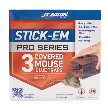 GLUE TRAP MICE CVRD 3PK - Pack of 12