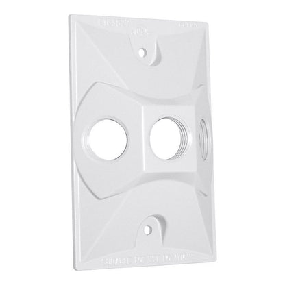 1G CVR W/three 1/2"H WHT
