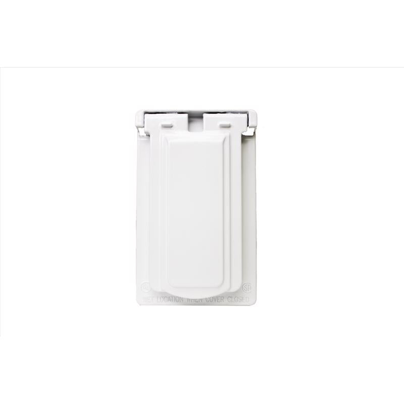 1G VERT GFCI CVR WHT