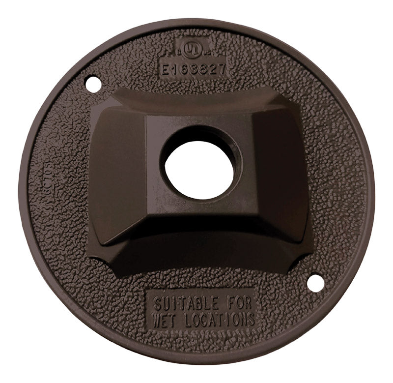 RND CVR w/ ONE 1/2"H BRZ