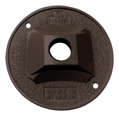 RND CVR w/ ONE 1/2"H BRZ