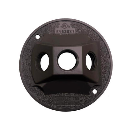 RND CVR W/three 1/2"H BR