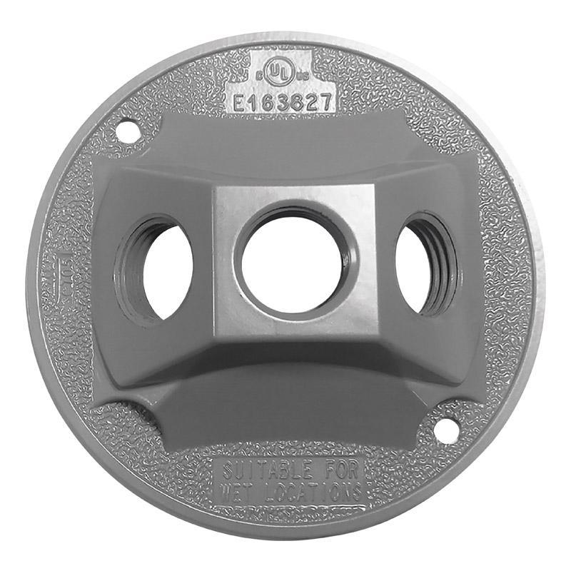 RND CVR W/three 1/2"H GR