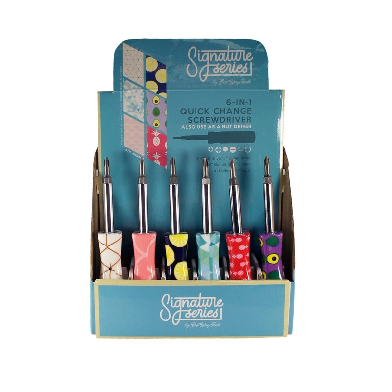 SCREWDRIVER 6-IN-1 FLORAL - Pack of 12