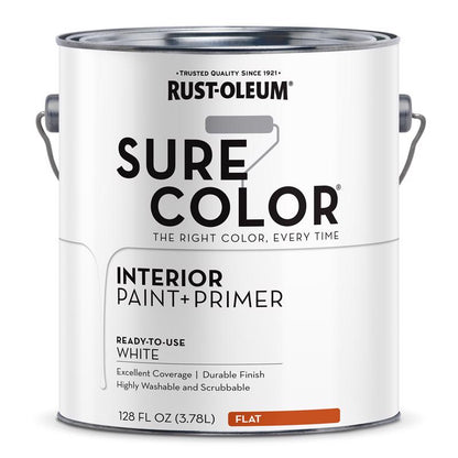 Paint+primer WHITE 128OZ - Pack of 2