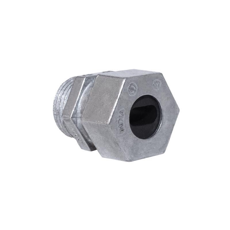 Emery Jensen 1/2-inch non-metallic cable connector used for secure electrical wiring connections.