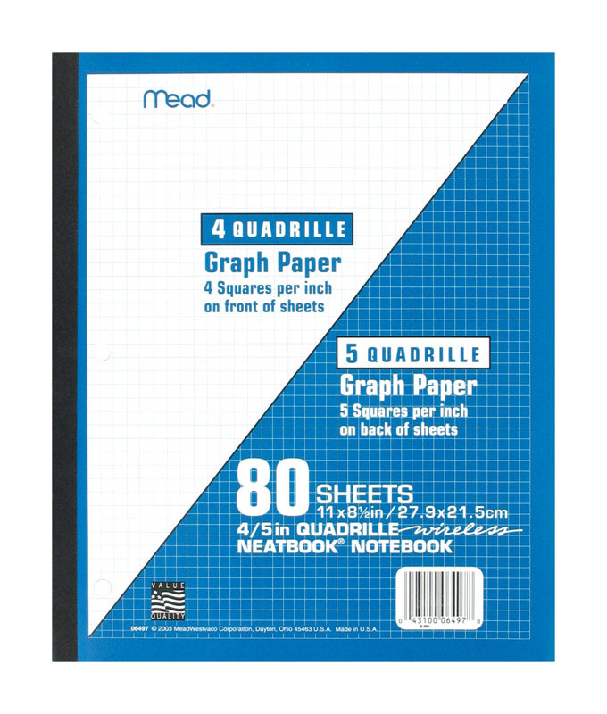 MEAD QUAD NEATBK 4SQ/5SQ - Pack of 24