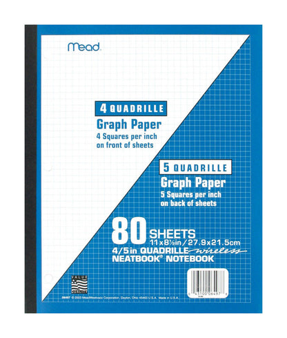 MEAD QUAD NEATBK 4SQ/5SQ - Pack of 24