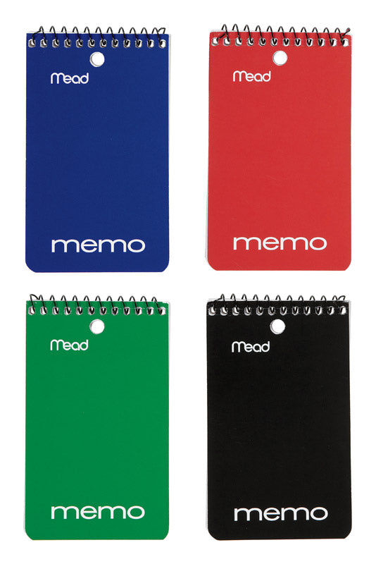Set of 12 Emery Jensen MemoBk Topspiral 3x5-inch notebooks with 60 sheets, ideal for notes and organization.