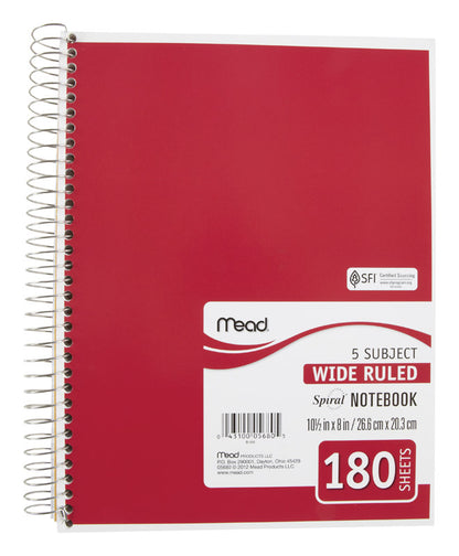 NOTEBK SPRL8X10.5WD180CT - Pack of 12