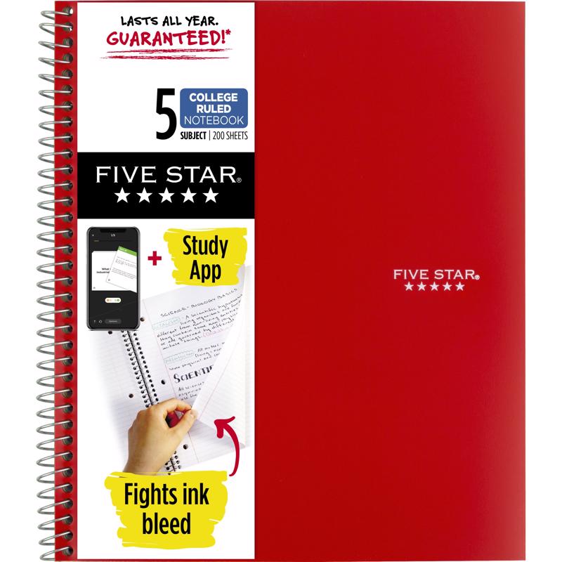 Red Emery Jensen RLD WIR 11-inch notebook with lined pages, suitable for note-taking and journaling.
