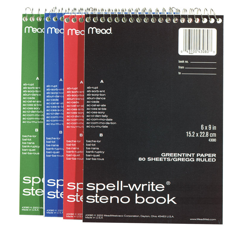 NOTEBOOK STENO 80CT 6X9 - Pack of 12