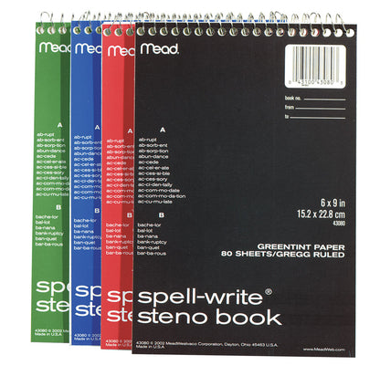NOTEBOOK STENO 80CT 6X9 - Pack of 12