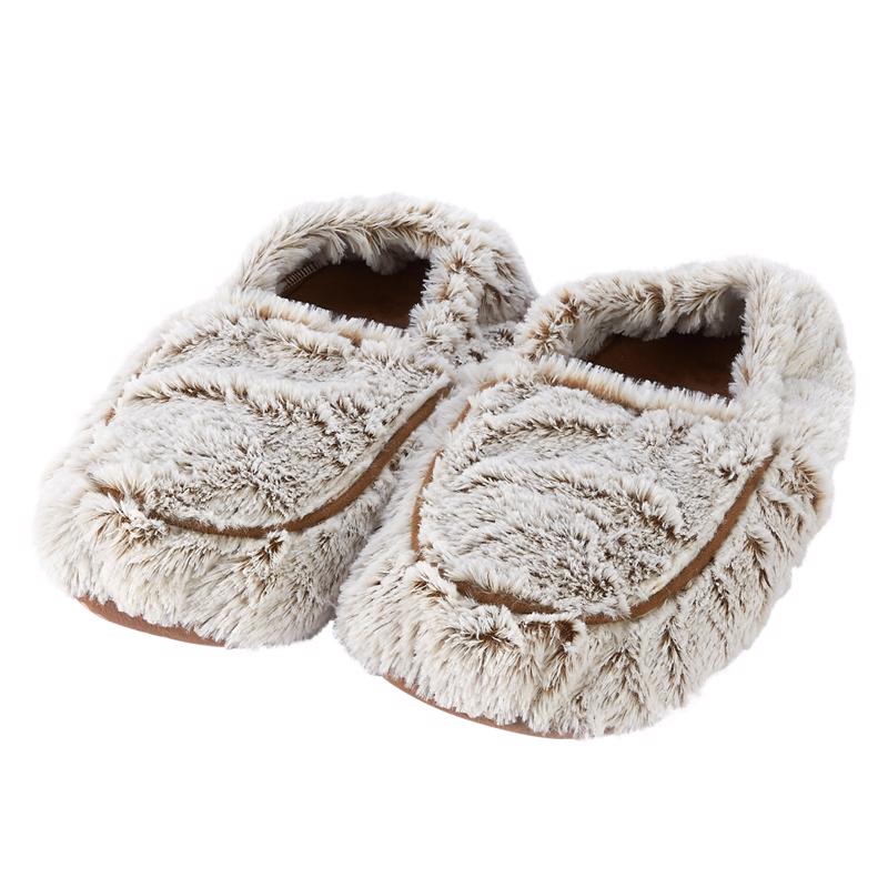 Emery Jensen gray and brown novelty slippers for women, size 6-10 US, cozy and stylish indoor footwear.
