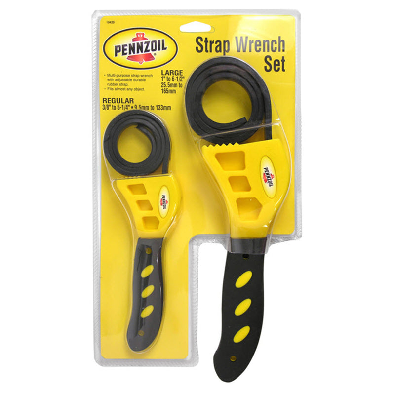 Emery Jensen 2-pack oil filter strap wrenches set for removing and installing oil filters with a comfortable grip and durable strap.