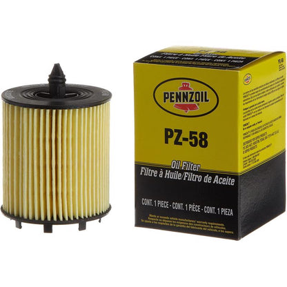 Emery Jensen oil filter PZ 58, 1-pack, designed for automotive engine oil filtration, shown in the product image.