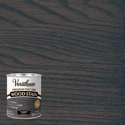 Pack of 2 Emery Jensen FD Wood Oil Stain in charcoal gray, ideal for wood finishing and preservation.