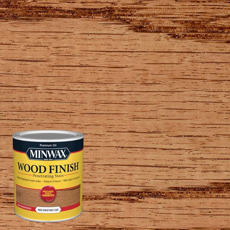 Emery Jensen Minwax oil stain in red chestnut color, pack of 4 bottles, ideal for wood finishing and staining projects