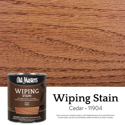 Emery Jensen cedar oil stain in 1-quart bottles, pack of four, for wood finishing and protection.