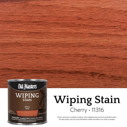 Pack of six Emery Jensen Cherry Oil Stain Wipes, .5pt size for wood and furniture restoration.