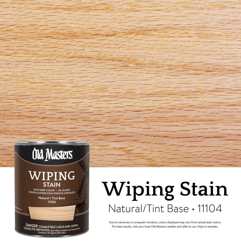 Emery Jensen oil stain in natural tint, 1 quart bottle, pack of 4, for wood and furniture finishing.