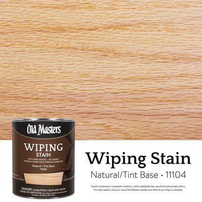 Emery Jensen oil stain in natural tint, 1 quart bottle, pack of 4, for wood and furniture finishing.