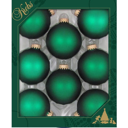 Set of 12 Emery Jensen decorative ornaments with 2-5/8-inch diameter, perfect for holiday or home decor displays.